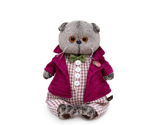 Кот Басик в комбинезоне и пиджаке