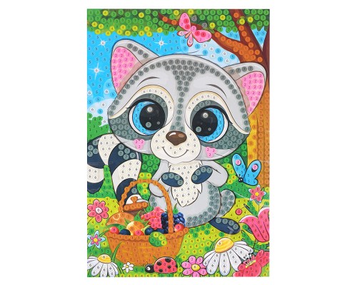 Алмазная мозаика 10*15см "Енотик"