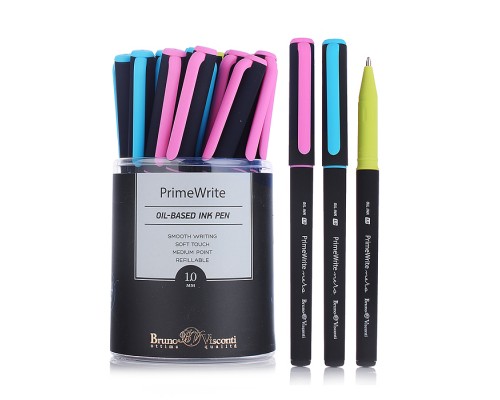 Ручка "PrimeWrite. Basic. Nero" с чернилами на масляной основе, 1.0 ММ, синяя