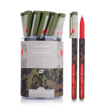 Ручка "FunWrite. Милитари" шариковая 0,5 мм, синяя