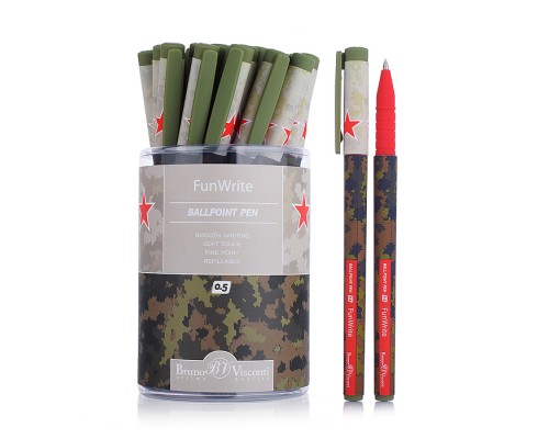 Ручка "FunWrite. Милитари" шариковая 0,5 мм, синяя