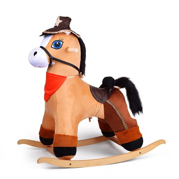 Качалка Конь Шериф, цвет коричневый