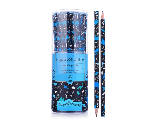 Карандаш чернографитный "HappyGraphix. Сказочные животные. Динозаврики" НВ