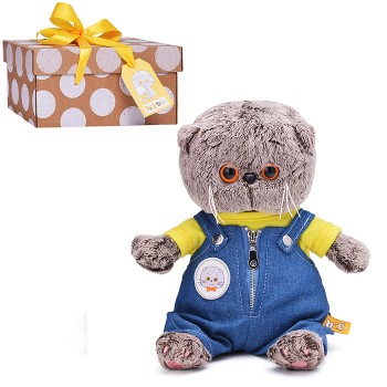 Кот Басик baby в комбинезоне "Деним"