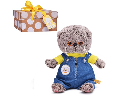 Кот Басик baby в комбинезоне "Деним"