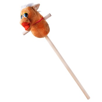Игрушка "Лошадка" на палке (коричневая)