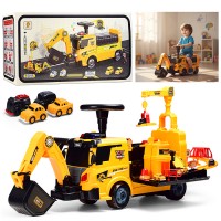 Каталка "Строительная техника" в коробке