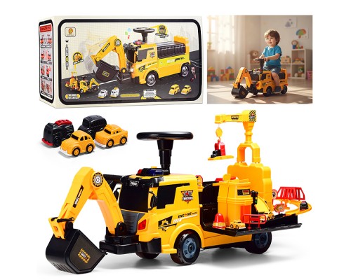 Каталка "Строительная техника" в коробке