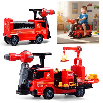 Каталка "Пожарный" в коробке