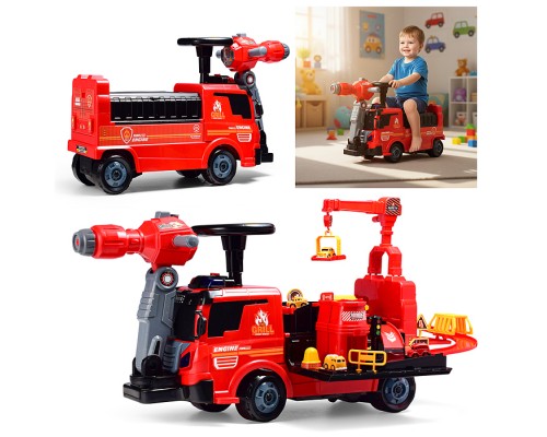 Каталка "Пожарный" в коробке