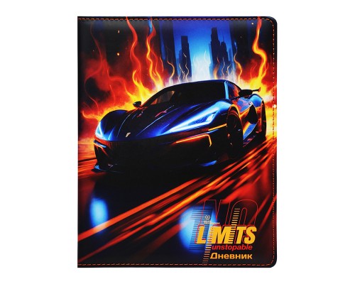 Дневник 1-11кл. "No Limits" универсальный блок, 48 листов, белая бумага 80 г/м&sup2;, печать в 1 краску, твердая обложка из искусственной кожи с поролоном, цветная печать, отстрочка, цветной форзац, 1 ляссе