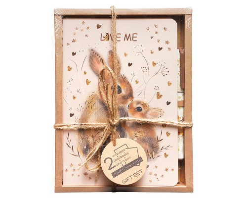 Набор подарочный "Love me. Зайки" (две тетради BV и ручка)