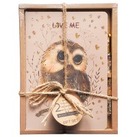 Набор подарочный "Love me. Совенок" (две тетради BV и ручка)