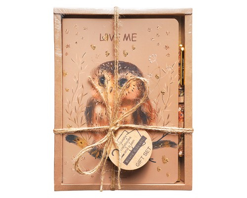 Набор подарочный "Love me. Совушка" (две тетради BV и ручка)