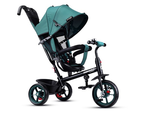 Велосипед трехколесный Rocket 136-GN, колеса EVA 10"/8", цвет зеленый