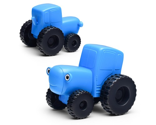 Машина пластик каталка "Синий трактор" 20 см, свободный ход, синий