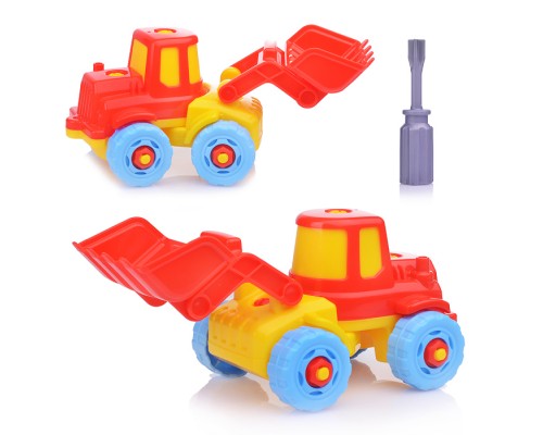 Конструктор-транспорт "Погрузчик" (20 элементов) (в пакете)