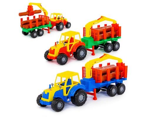 Мастер, трактор с полуприцепом-лесовозом