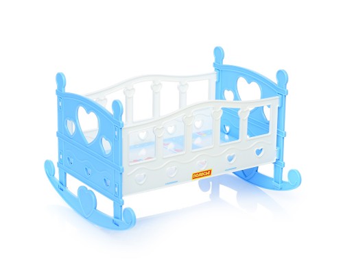 Кроватка-качалка сборная для кукол №2 (7 элементов) (в пакете)