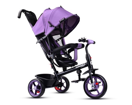 Велосипед трехколесный Rocket 136-LI, колеса EVA 10"/8", цвет сиреневый