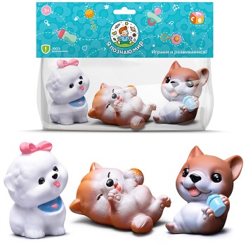 Набор игрушек для купания "Милые животные" в пакете