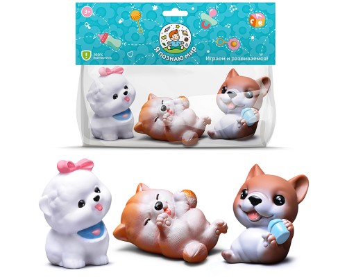Набор игрушек для купания "Милые животные" в пакете
