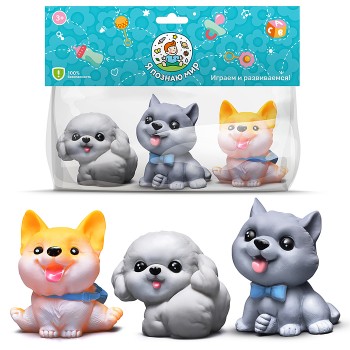 Набор игрушек для купания "Кошечки и собачки" в пакете