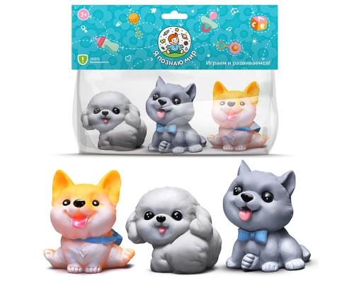 Набор игрушек для купания "Кошечки и собачки" в пакете