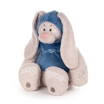 Заяц Вито в кофте т.бирюзовой, 37см