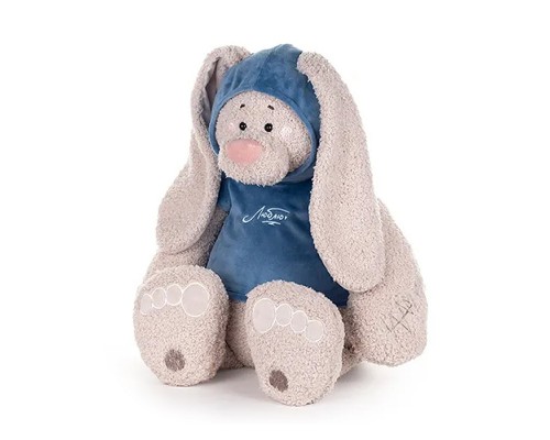 Заяц Вито в кофте т.бирюзовой, 37см