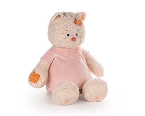 Кошка Мэри в платье св.пудровом, 37см