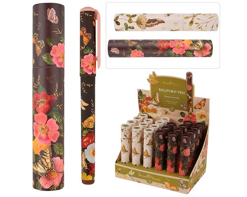 Ручка "Dreamwrite. Fauna. Бабочки" шариковая 0.7 мм, синяя, в подарочной тубе