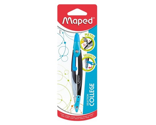 Циркуль "Metal open" эргоном. обрезин. головка, встр. с грифелем