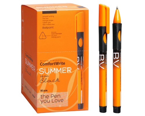 Ручка "ComfortWrite. Summer" шариковая 0.5 мм, черная