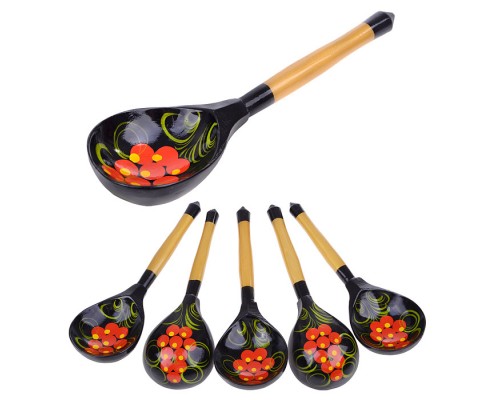 Ложка большая деревянная расписная