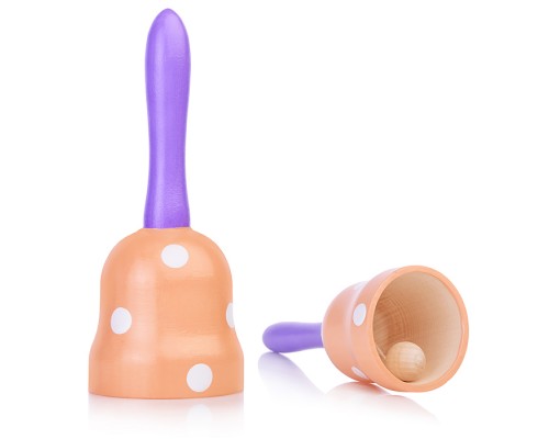 Колокольчик деревянный окрашенный