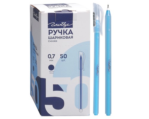 Ручка шариковая "Round", синяя, 0,7 мм