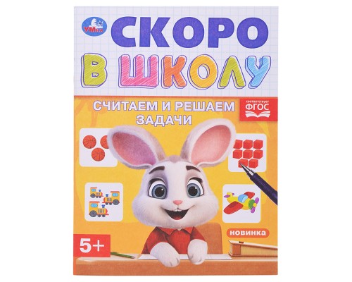 Считаем и решаем задачи. Скоро в школу. 5+