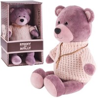 Мишка Ронни в свитере, 21 см, в коробке