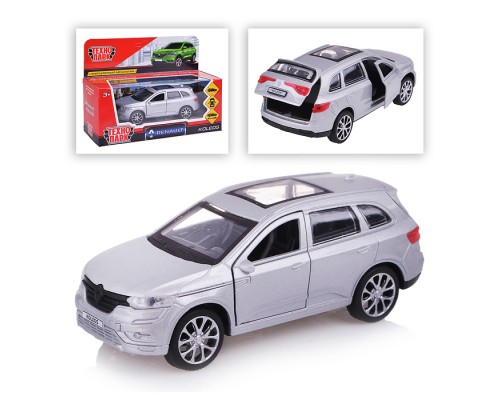 Машина металл. Renault Koleos, 12см, (открыв. двери,серебристый) инерц, в коробке