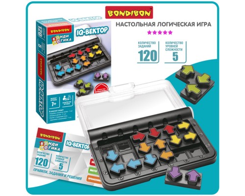 Игра настольная логическая БондиЛогика "IQ-Вектор"