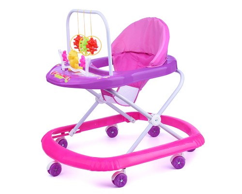 Ходунки "Мишутка" (розовый-сиреневый) в пакете