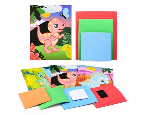 Мягкая картинка. Дино детки. 3 в 1