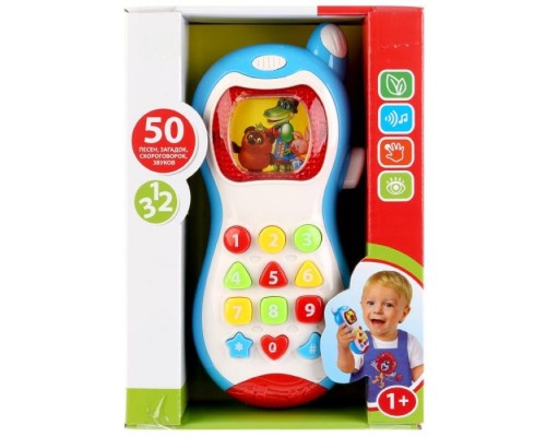 Обучающий телефон "Учим цифры и цвета" (24 русские народные песни, звуки телефона)