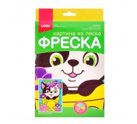 Фреска. Картина из песка "Весёлый котёнок"