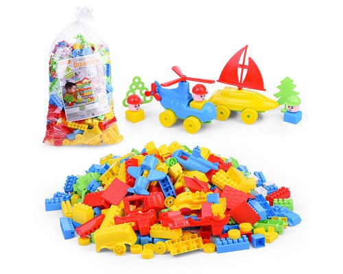 Конструктор "Строитель" (454 элемента) (в пакете)