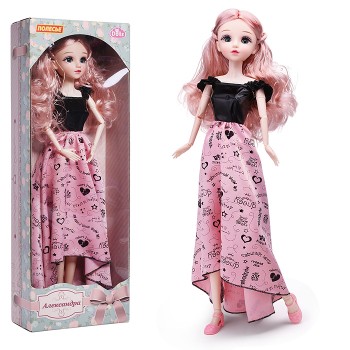 Кукла "Александра" (55 см) в праздничном платье (в коробке)