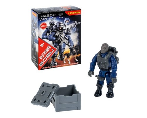 Набор солдатик с оружием "Настоящий боец" спецназовец, высота 6 см,