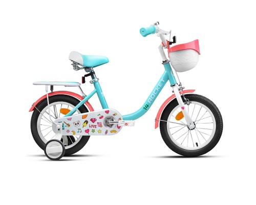Велосипед 14" Rocket Bella, цвет бирюзовый
