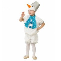 Изделие швейное для мальчиков "Снеговичок Снеговишка" (жилет, шорты, головной убор) р.110-56